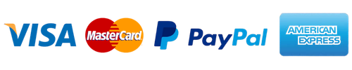 Métodos de pago aceptados: Visa, Mastercard, PayPal, Amex
