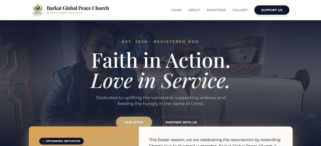 Barkat Global Peace Church Website