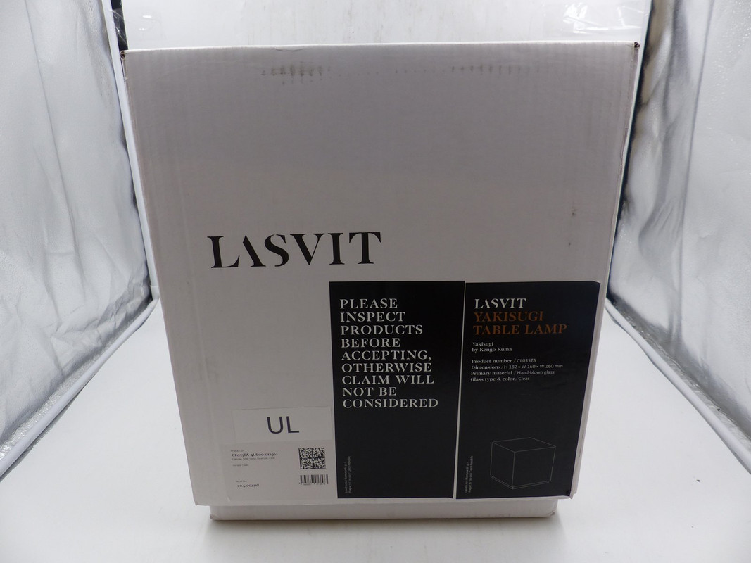 LASVIT YAKISUGI LAS2216177 LED TABLE LAMP W/ ALUMINUM BASE / BLOWN GLASS TOP READ