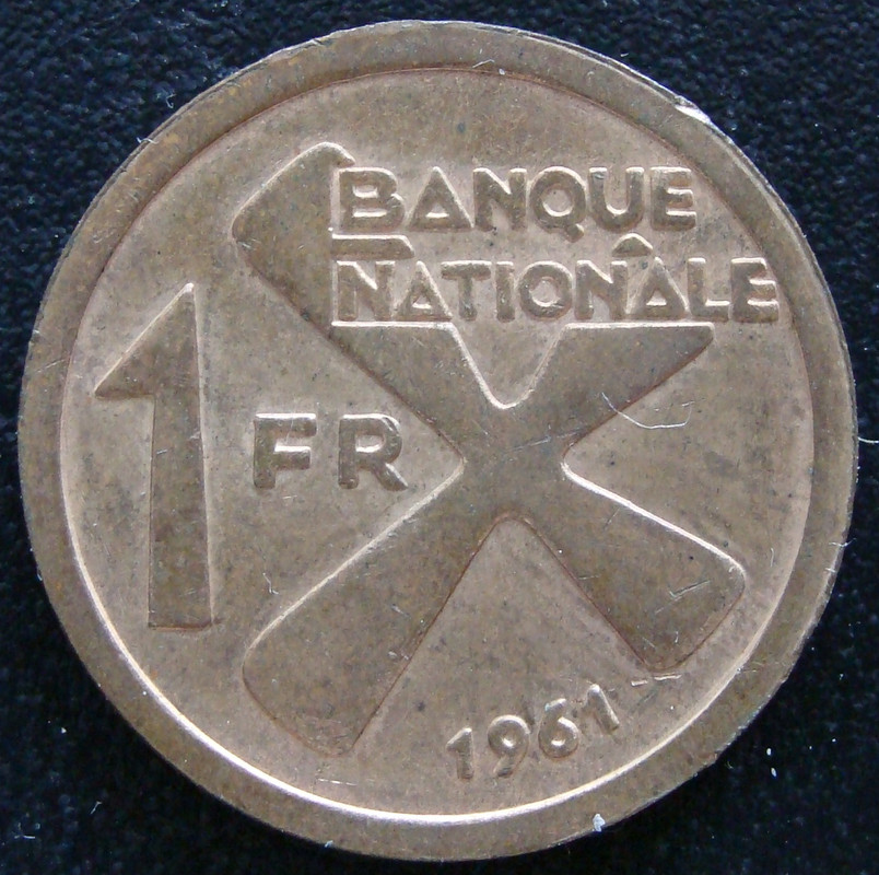 RDC. 1 Franco (1961, Katanga) - rev