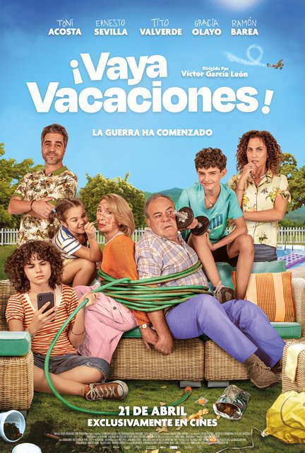 PÓSTER DE LA PELÍCULA “¡VAYA VACACIONES!” CON ERNESTO SEVILLA, TONI ACOSTA, TITO VALVERDE Y GRACIA OLAYO