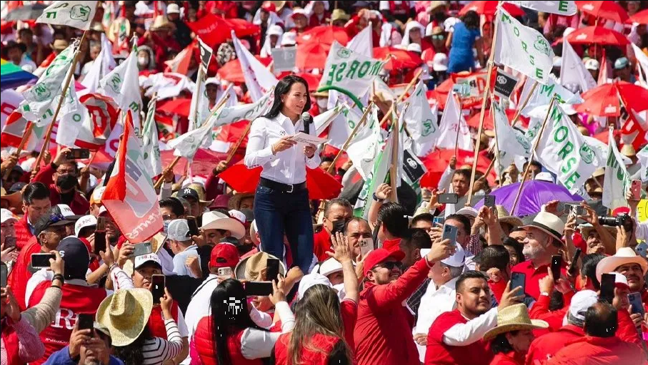 ¡Vamos a ganar!, dice Alejandra del Moral en Texcoco, bastión morenista