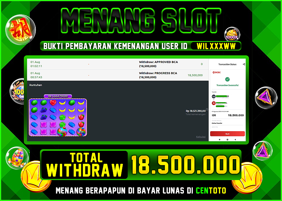 BUKTI JACKPOT LUNAS CENTOTO