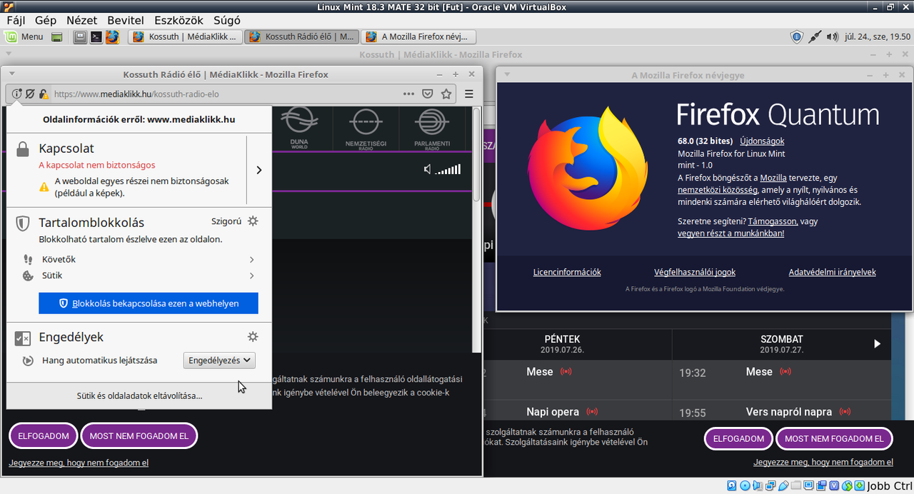Firefoxban nem működik minden | Linux Mint Magyar Közösség