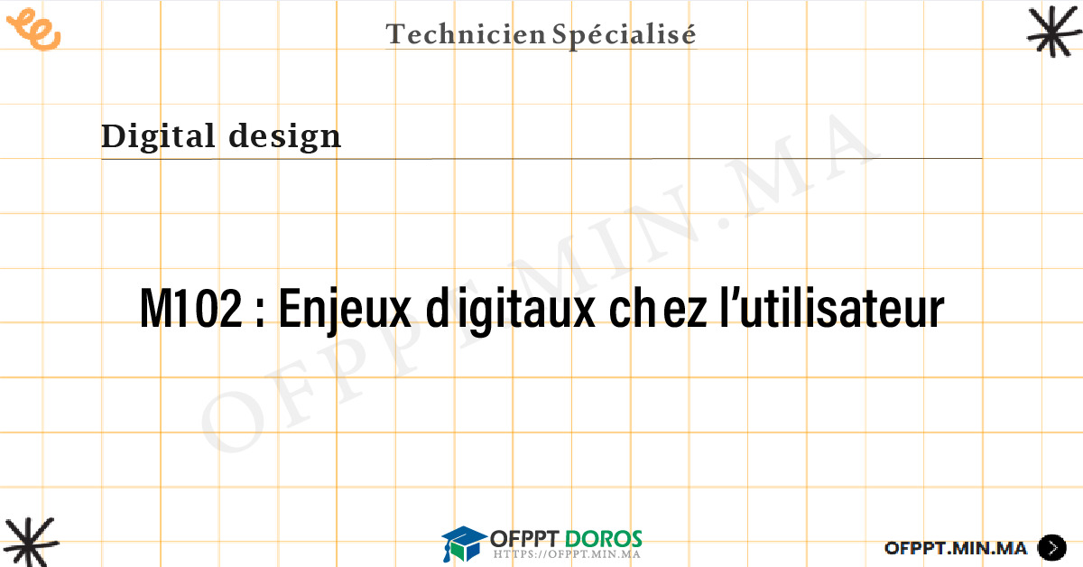 Sommaire détaillé du cours Enjeux digitaux chez l’utilisateur M102 OFPPT - Structure du module