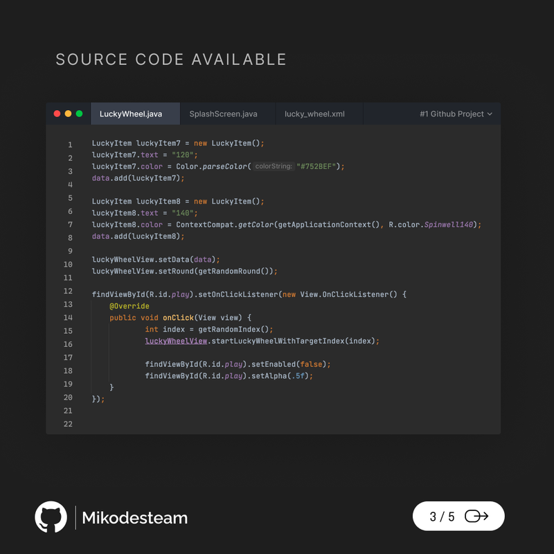 GitHub - Mikodesteam/LuckyWheel: Android custom component that displays ...