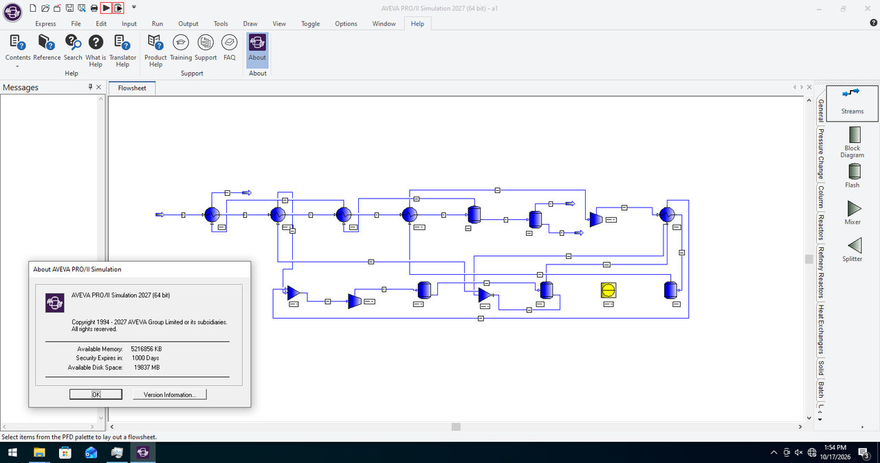 Working with AVEVA PRO II Simulation 2027 full activated