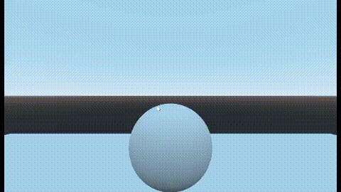 GIF showing the jumping behavior of the camera, which is driven by the normal