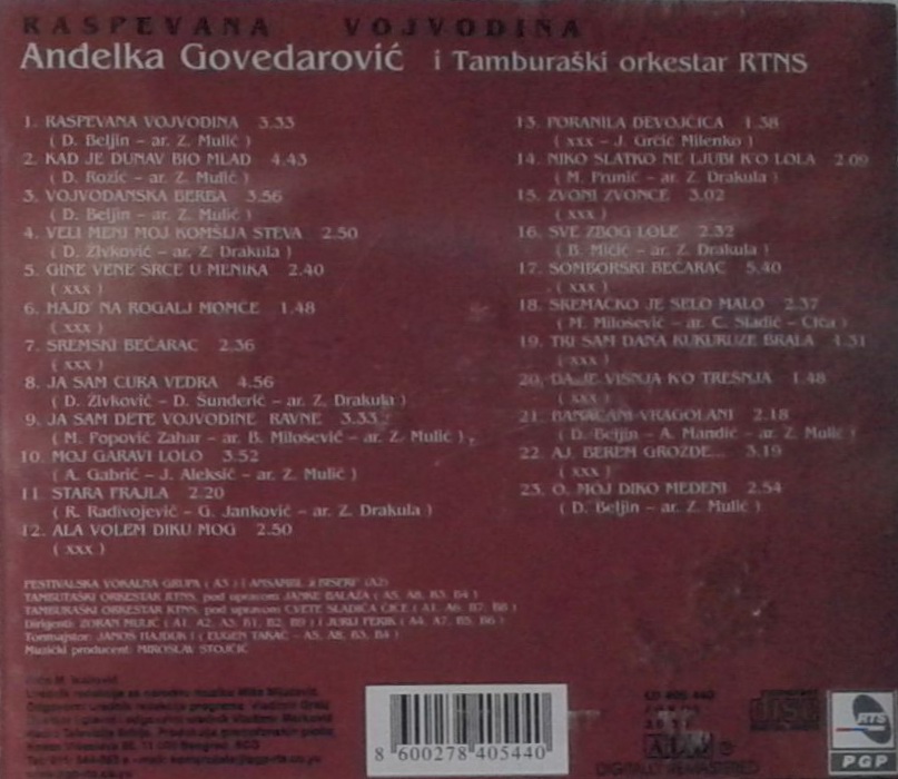 Andjelka Govedarovic - 2003 - Raspevana Vojvodin