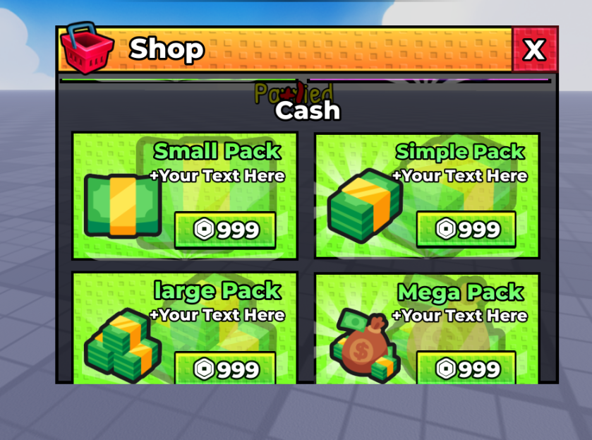Developer Product Shop UI