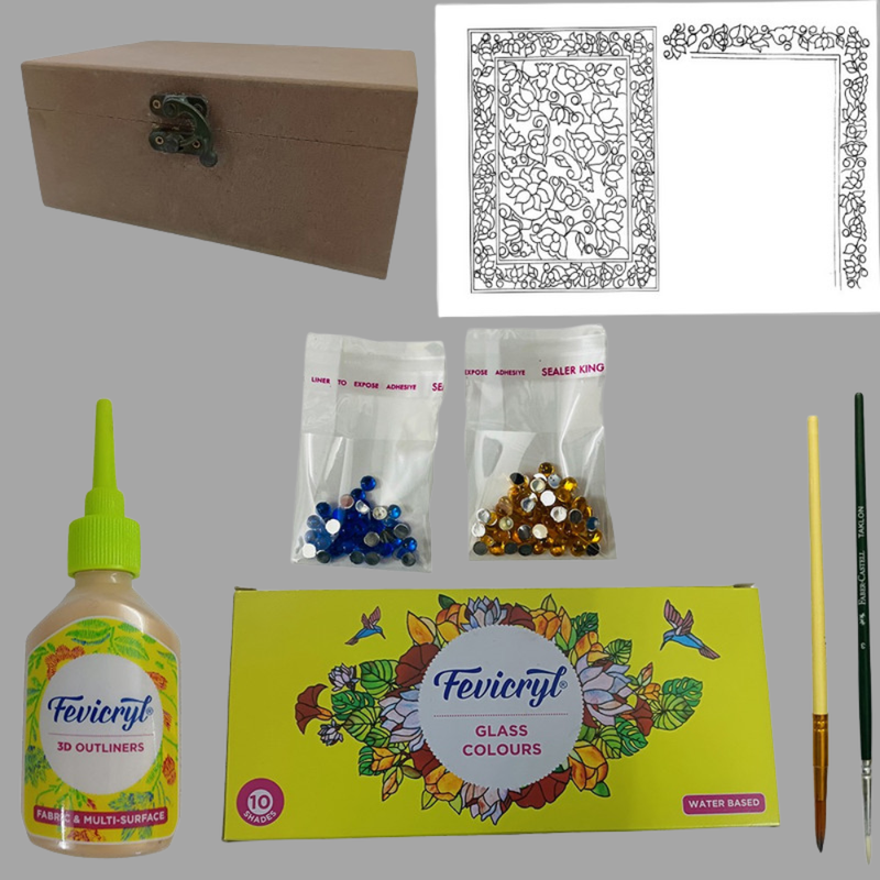 Meenakari Art on Box DIY Kit 
