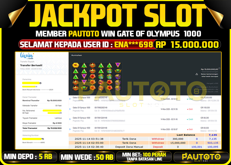 BUKTI JACKPOT LUNAS PAUTOTO