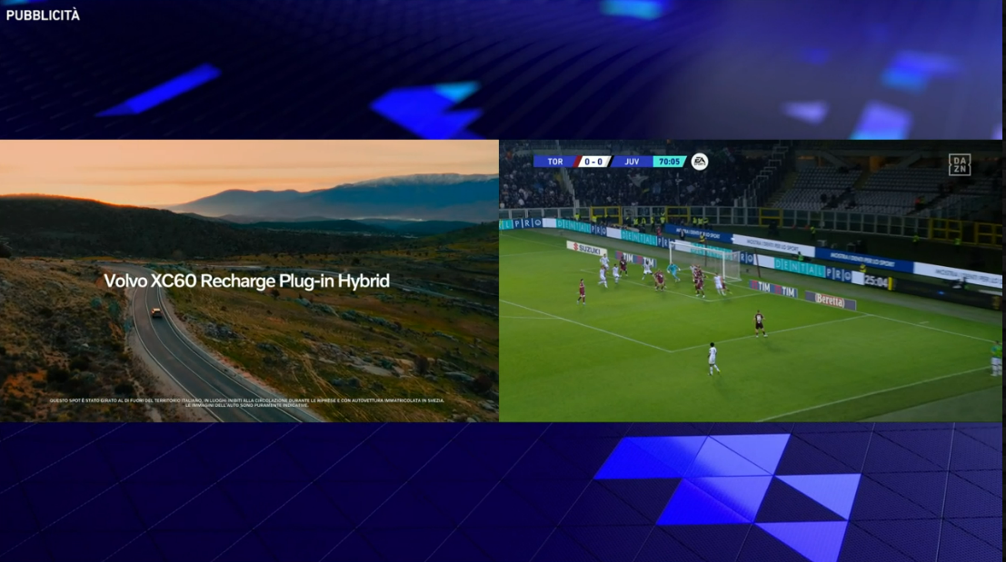 Pubblicità corner dazn2