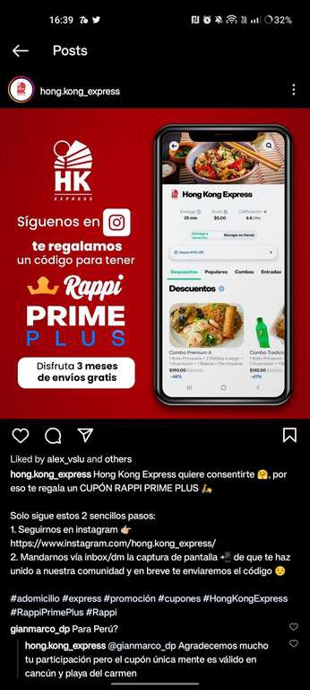 3 Meses de Rappi Prime Plus para Cancún y Playa del Carmen 
