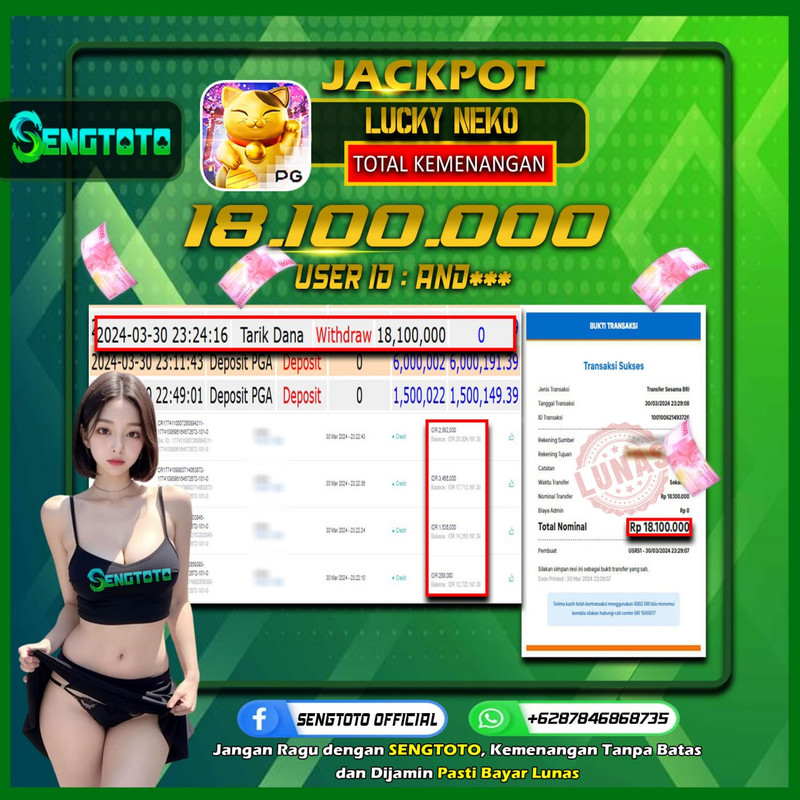 BUKTI PEMBAYARAN SLOT LUCKY NEKO