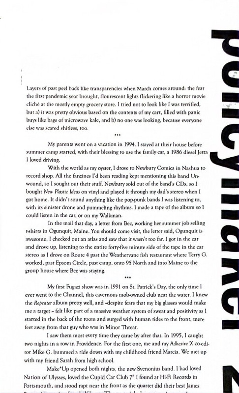 The top-left fourth of a folded zine [?] titled policymaker. it has a lot of text that reads sort of like a blog, but isn't really the point of the image. it's cut off on the right and the bottom.