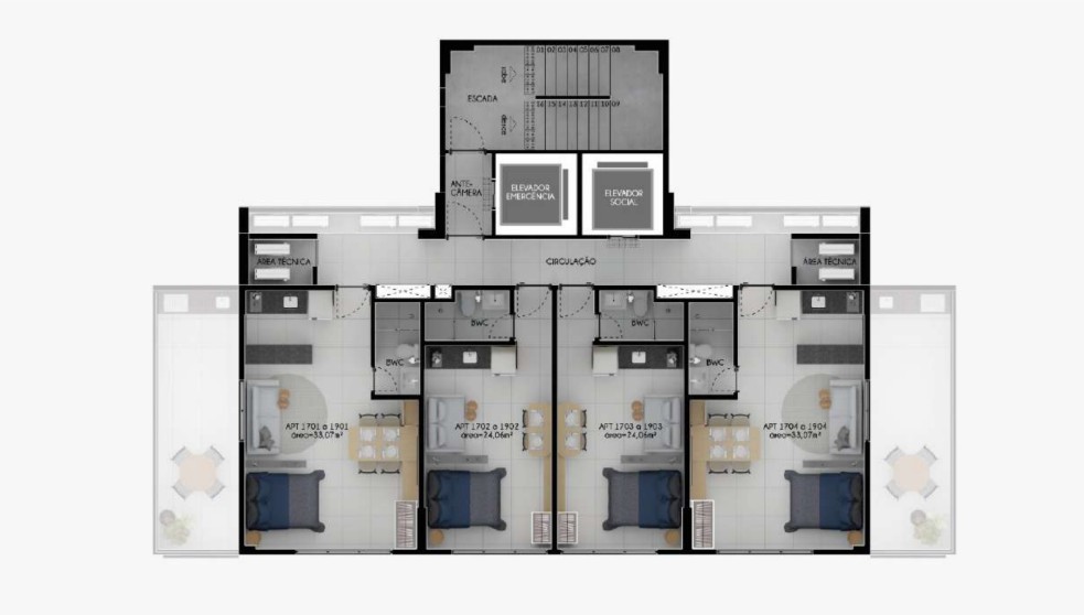 Espaço gourmet do Domus Boa Viagem para momentos de convivência