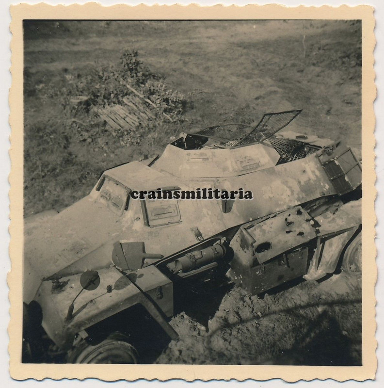 Orig. Foto SdKfz 221 Panzerspähwagen der 7.PD Panzer in Russland