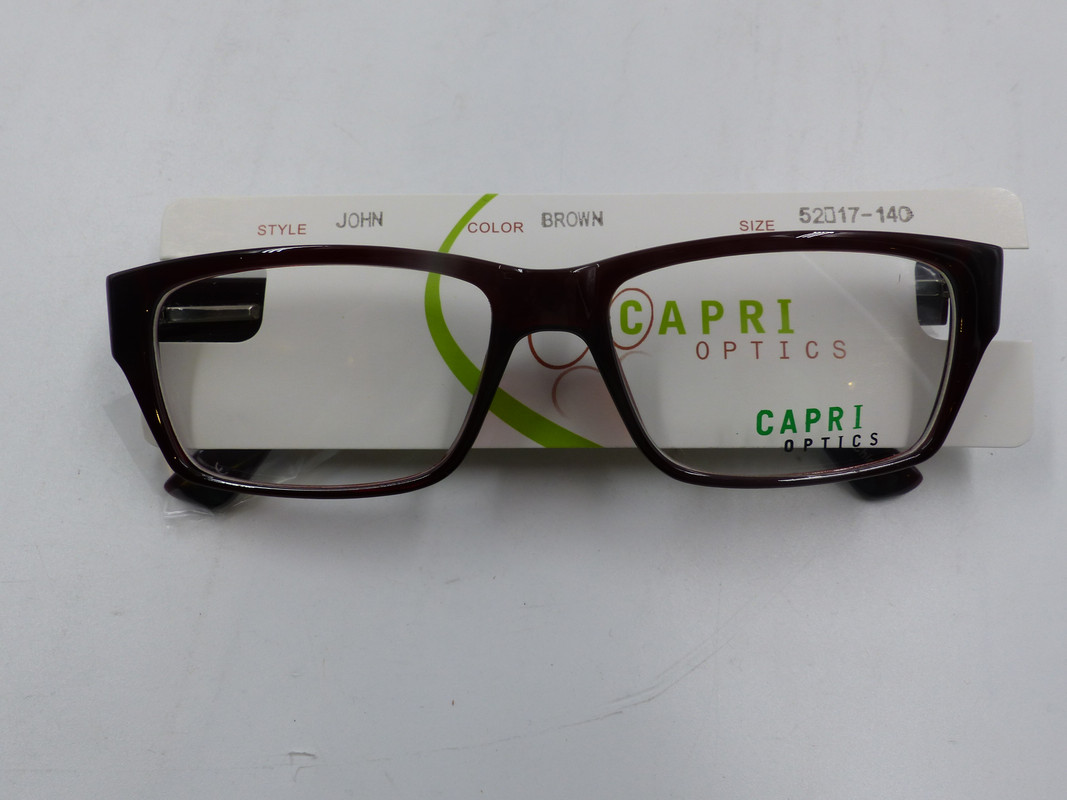 CAPRI OPTICS JOHN STYLE MENS EYEGLASSES IN BROWN IN SIZE 52-17-140