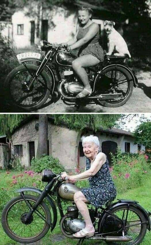 old lady bike
