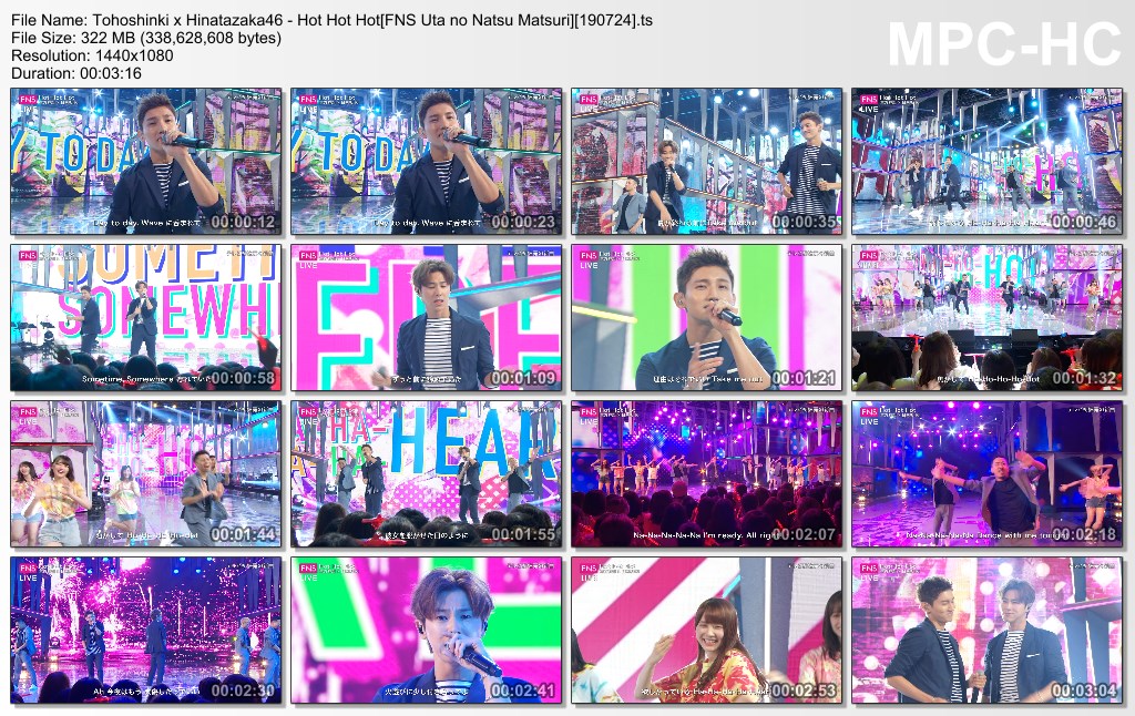 Tohoshinki x Hinatazaka46 - Hot Hot Hot[FNS Uta no Natsu Matsuri