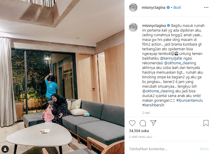 Kondisi rumah baru Nycta Gina