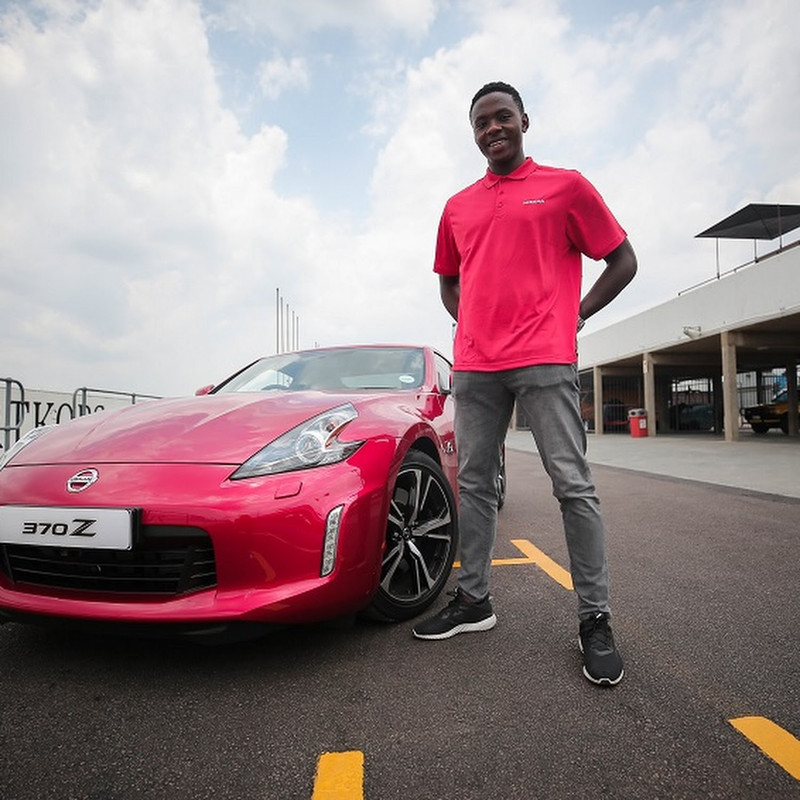 Kagiso with his Nissan 370