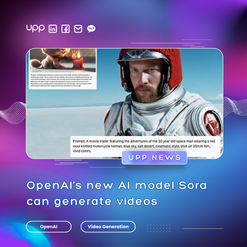 OpenAI’s new AI model Sora can generate videos.