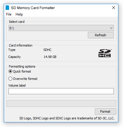SD Memory Card Formatter 5.0.2