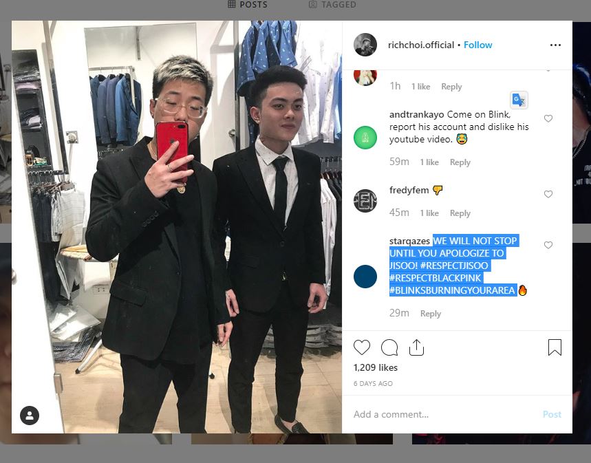 Akun isntagram RichChoi