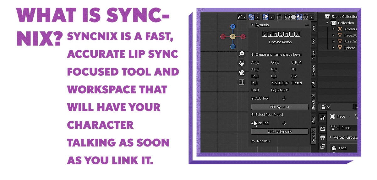 Syncnix - Lip Sync Add-On for Blender