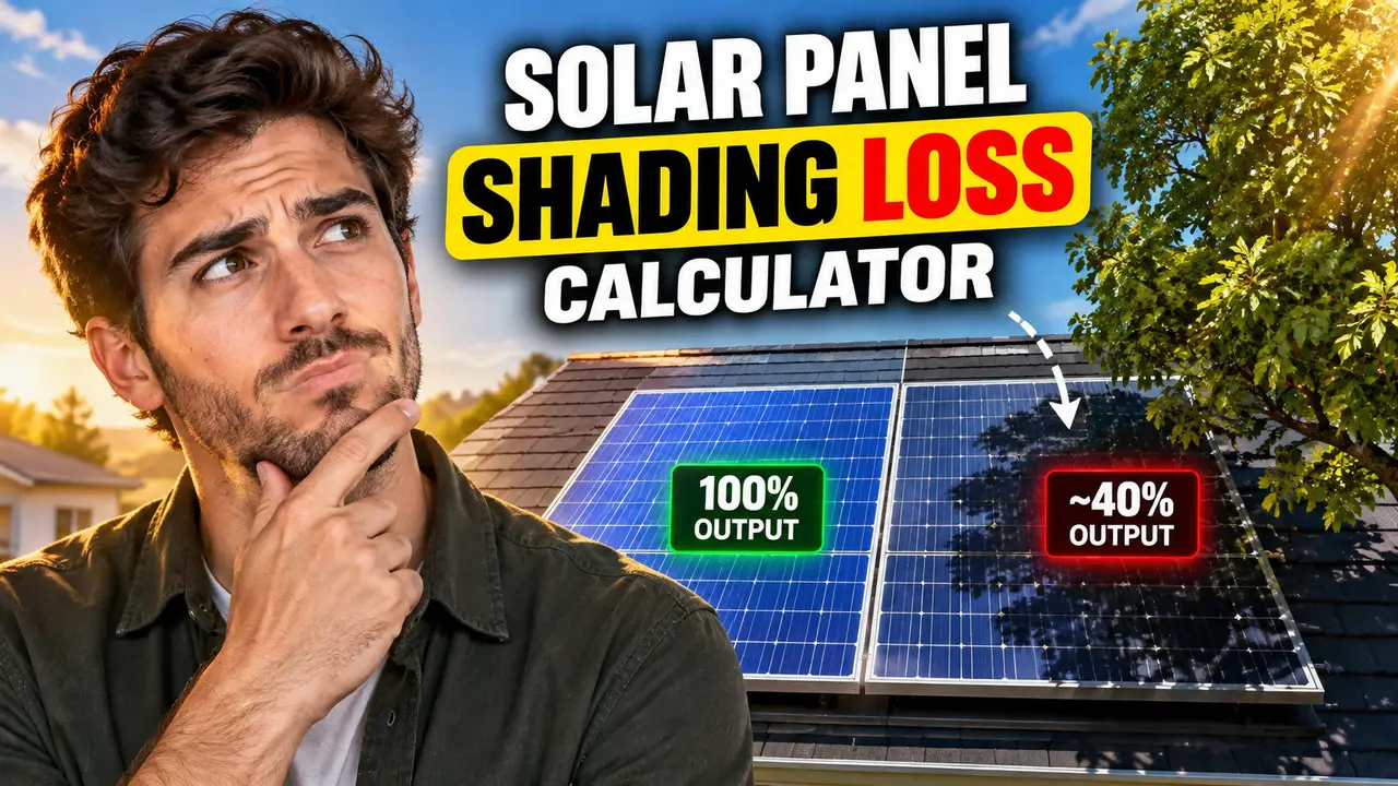 Solar Panel Shading Loss Calculator Tool Online