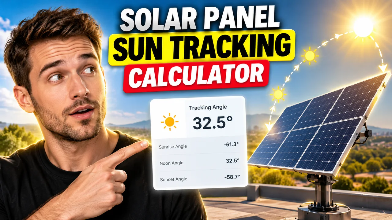 Solar Panel Sun Tracking Calculator Online Tool