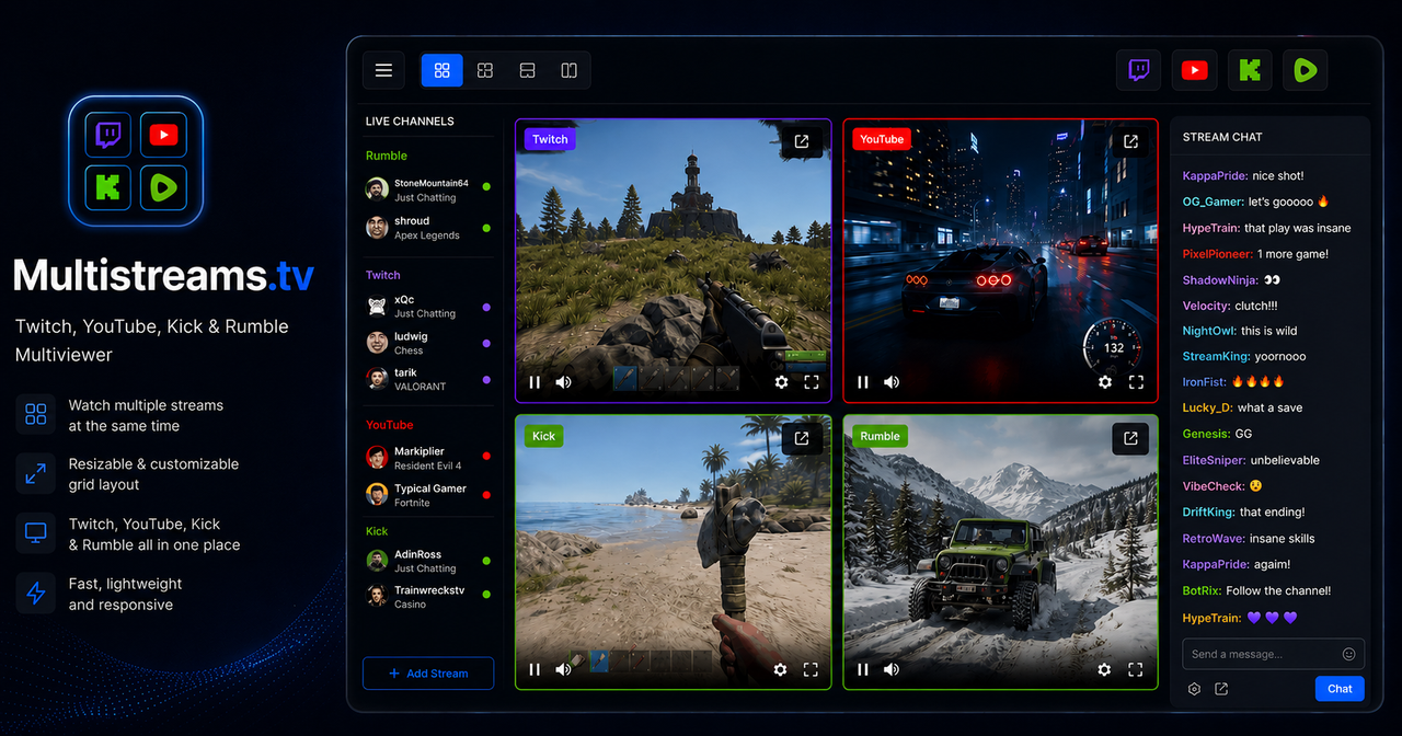 Game launch multi stream preview