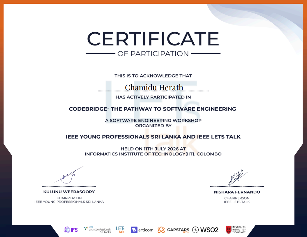 CodeBridge Certificate