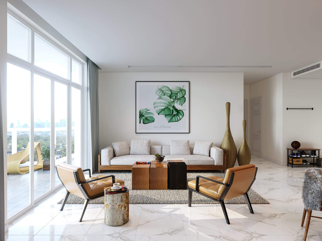 phòng khách căn hộ 2 phòng ngủ_ Ocean Vista