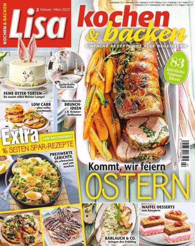 Cover: Lisa Kochen und Backen Magazin Februar-März No 02 2023