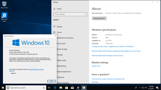 Windows 10 Redstone 5, Version 1809 17763.348 AIO 68in2 (x86-x64) March 01, 2019