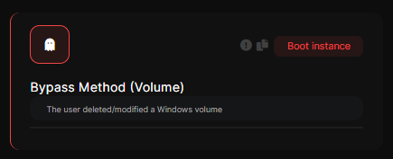 Bypass Method Volume detection