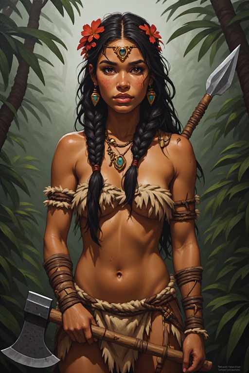 naked-polynesian-girl-warrior-(16)
