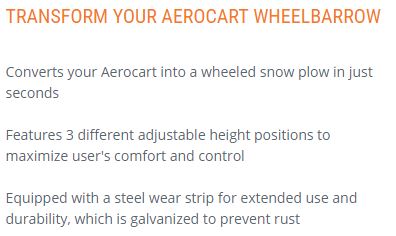 WORX WA0230 Snow Plow Accessory for AeroCart Wheel Barrow (WG050) | eBay