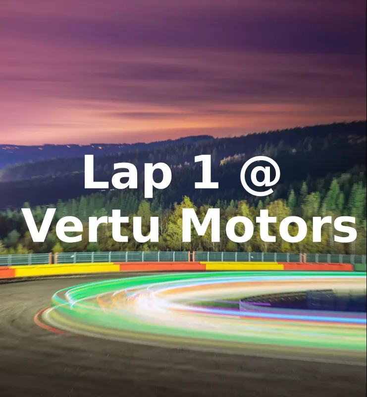 Cover image for my 'vertu lap 1' blog post.