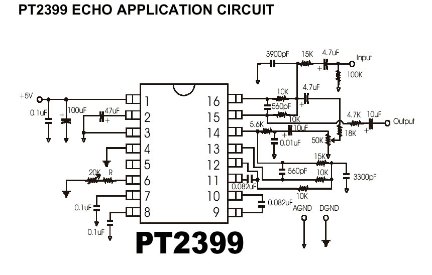 Echo schematics (PT2399)