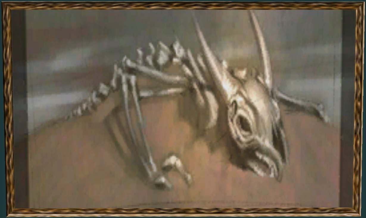Painting of a Krayt Dragon Skeleton