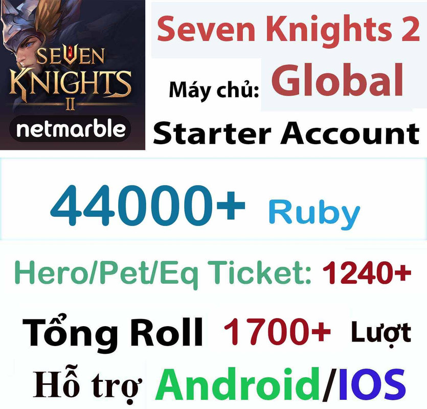 [Asia] Seven Knights 2 Starter Account 