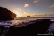 Sunset from Trebarwith Strand, Cornwall.