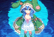 1girl, yoshino (date a live), blue hair, blue eye, Green Coat, animal hood down, s-226692636