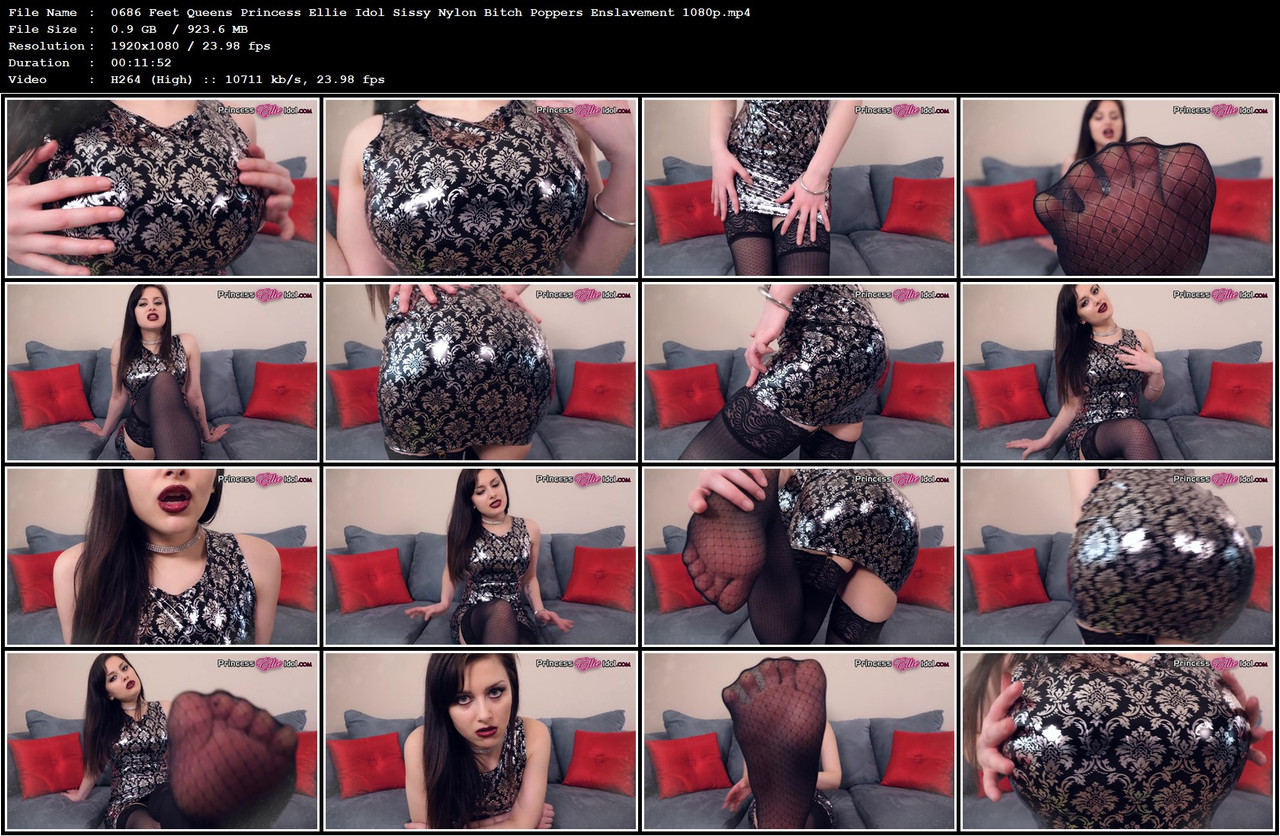 0686 Feet Queens Princess Ellie Idol Sissy Nylon Bitch Poppers Enslavement 1080p mp4