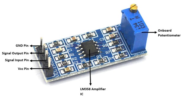 LM358 Amplifier Module Pinout