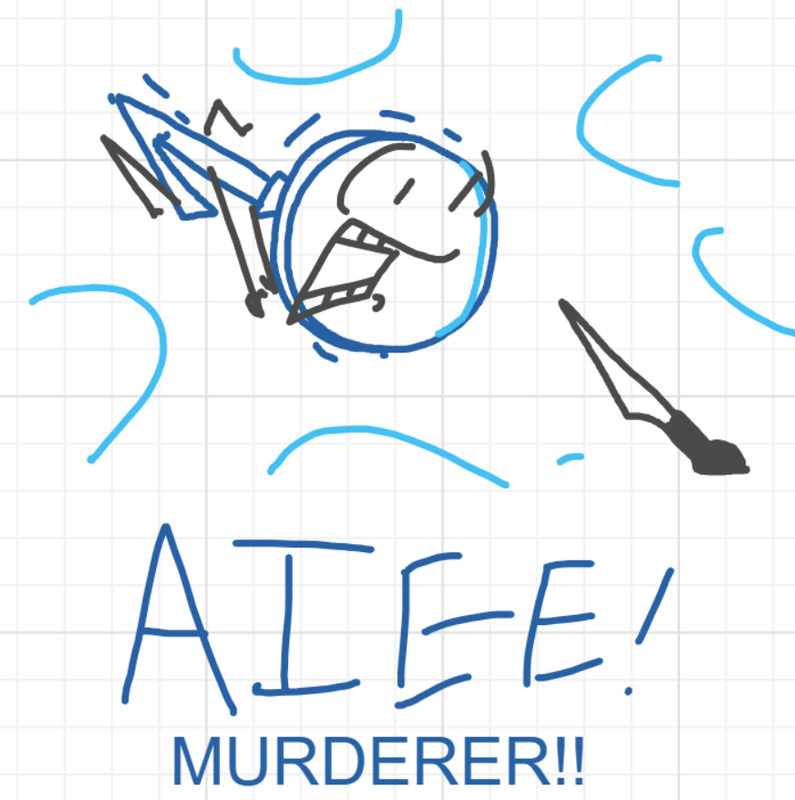 A panel from A Murder On The, episode six of the Board Boards object show by Furretwalk/WalkingFurret.